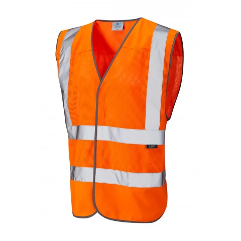ISO 20471 Class 2 Coolviz Waistcoat Orange Coolviz Waistcoats