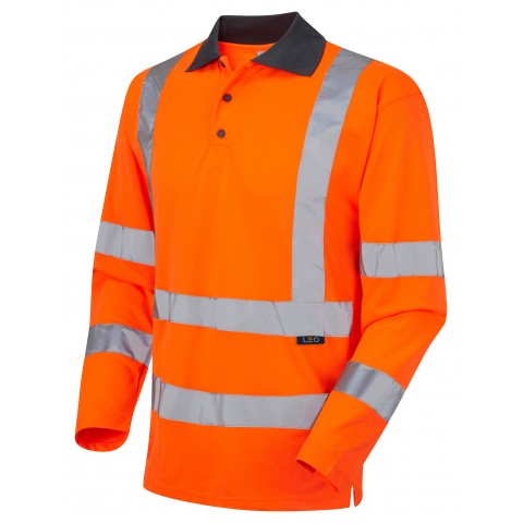ISO 20471 Class 3 Coolviz Sleeved Polo Shirt Orange Coolviz Polos & T-Shirts