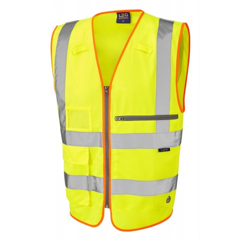 ISO 20471 Class 2 Superior Waistcoat with Tablet Pocket Yellow