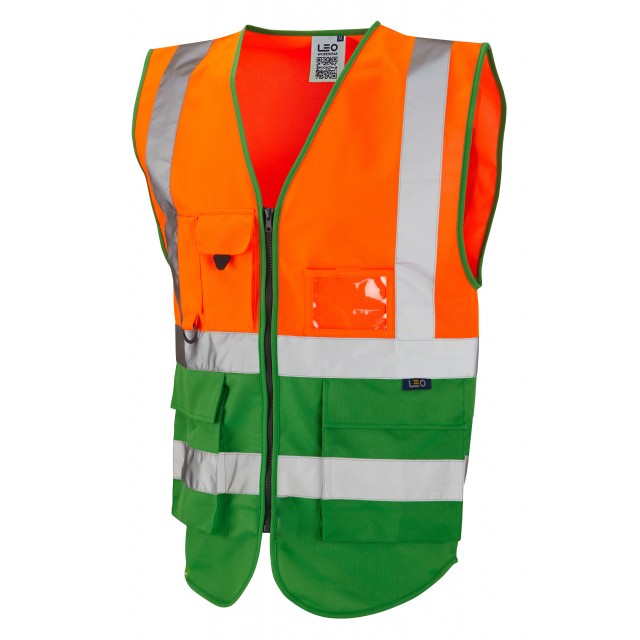 ISO 20471 Class 1 Superior Waistcoat Orange/Green 