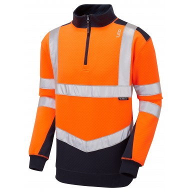 Leo EcoViz Dual Colour 1/4 Zip Sweatshirt