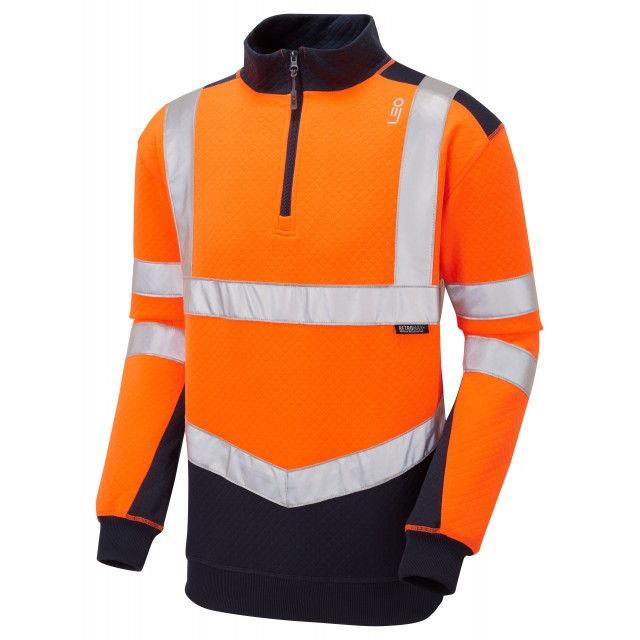 Leo EcoViz Dual Colour 1/4 Zip Sweatshirt