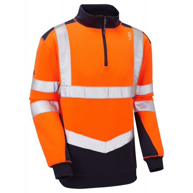 Leo EcoViz Dual Colour 1/4 Zip Sweatshirt