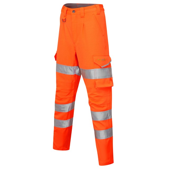 ISO 20471 Class 2 Women's Stretch Poly/Cotton Cargo Trouser Orange
