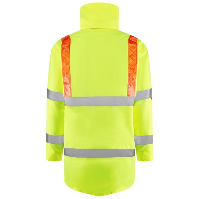 Leo EcoViz 4K Baffle Lined Anorak with Red Braces