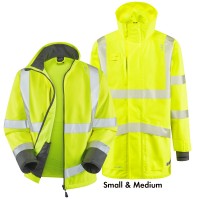 ISO 20471 Class 3 Breathable Executive 3-in-1 Anorak and Softshell Yellow/Navy