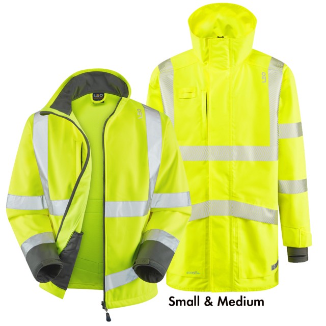 ISO 20471 Class 3 Breathable Executive 3-in-1 Anorak and Softshell Yellow/Navy