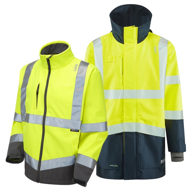 ISO 20471 Class 3 Breathable Executive 3-in-1 Anorak and Softshell Yellow/Navy