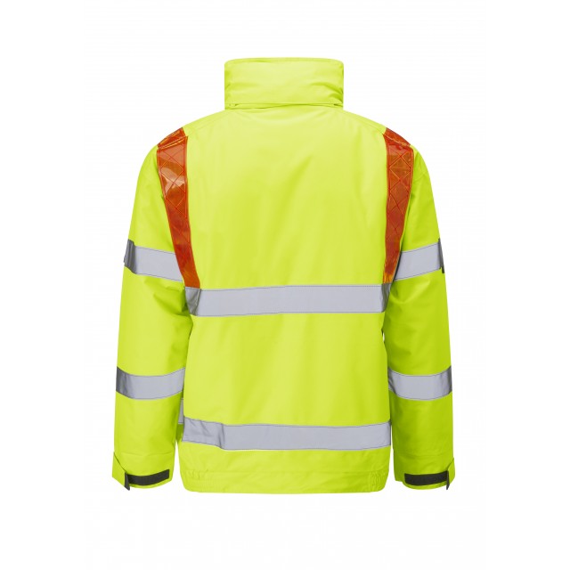 Leo EcoViz 4K Superior Baffle Lined Bomber Jacket with Red Braces