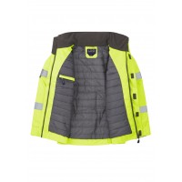 Leo EcoViz 4K Superior Baffle Lined Bomber Jacket with Red Braces