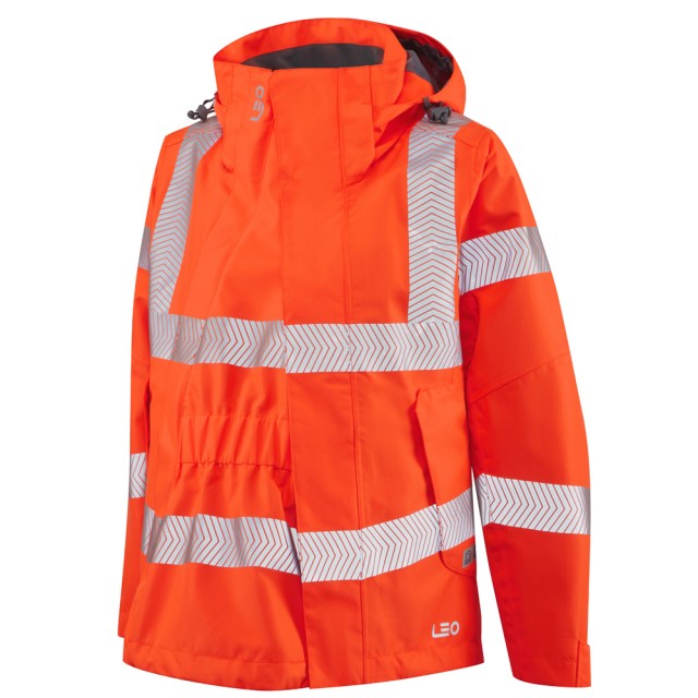 ISO 20471 Class 3* Women's Breathable Jacket Orange with Expander