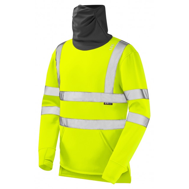 ISO 20471 Class 3 Snood Sweatshirt Yellow