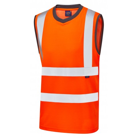 ISO 20471 Class 2 Comfort EcoViz®PB Sleeveless T-Shirts Orange, Polos & T-Shirts