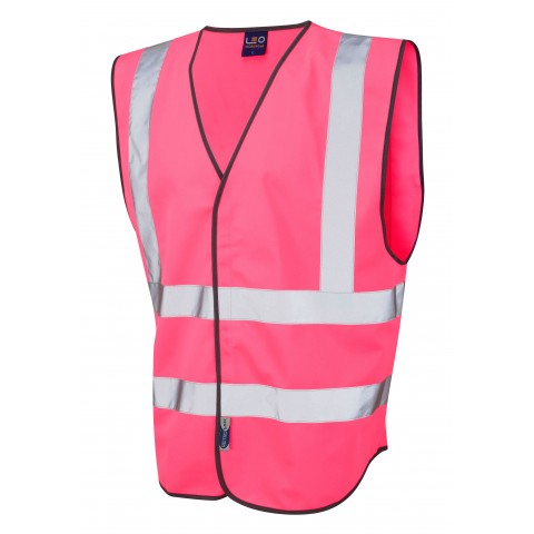 Single Colour Reflective Waistcoat (Non ISO 20471) Pink Single Colour Waistcoats