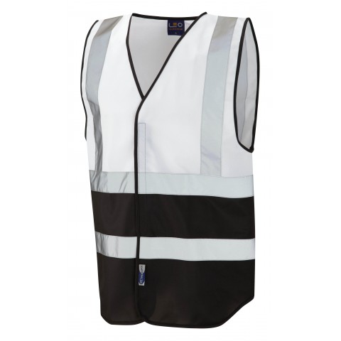 Dual Colour Reflective Waistcoat (Non ISO 20471) White/Black Dual Colour Waistcoats