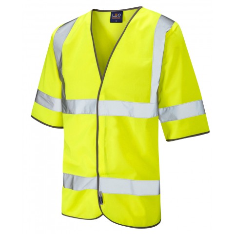 ISO 20471 Class 3 Half Sleeve Waistcoat Yellow Sleeved Waistcoats